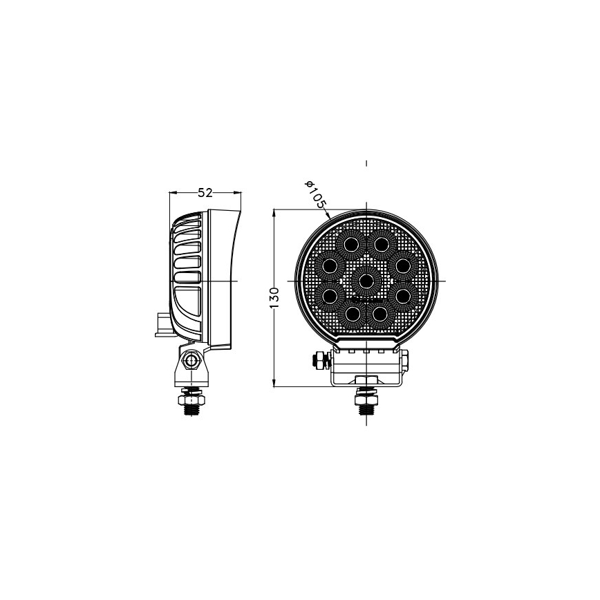LED Oświetlenie punktowe do samochodu BLACK LED/36W/10-30V IP69 5700K okrągły