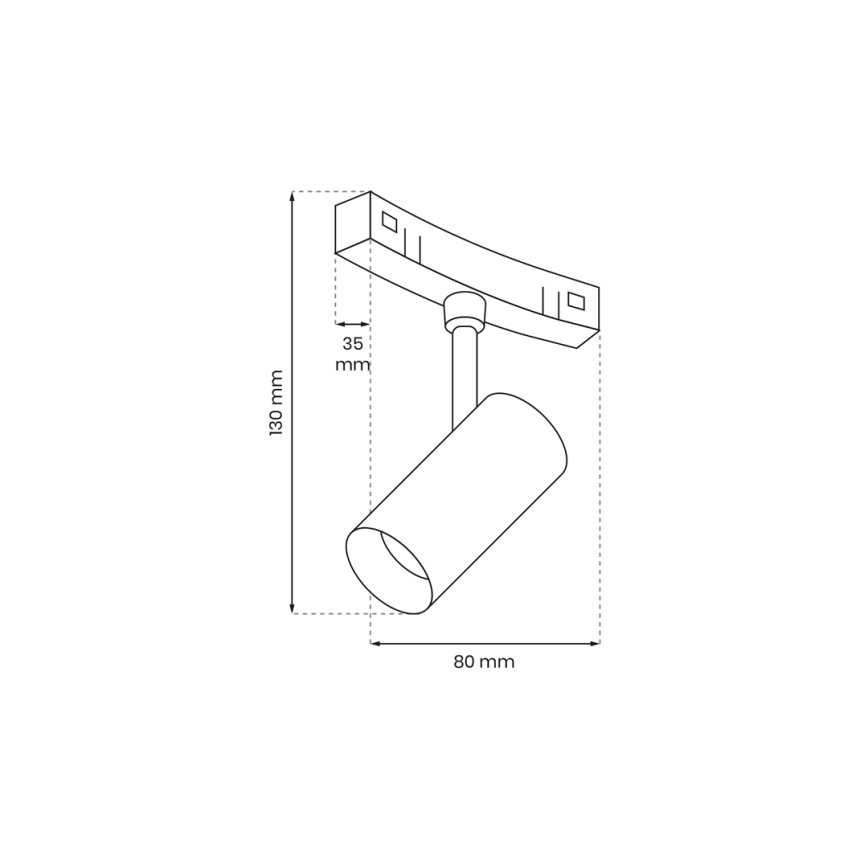 LED Oświetlenie punktowe do systemu szynowego MAGNETIC TRACK LED/7W/48V 3000K czarne