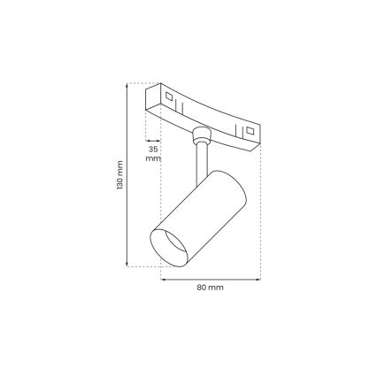 LED Oświetlenie punktowe do systemu szynowego MAGNETIC TRACK LED/7W/48V 3000K czarne