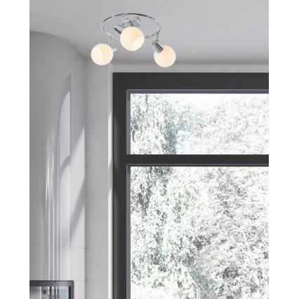 LED Oświetlenie punktowe DOXY 3xE14/4W/230V chrom błyszczący