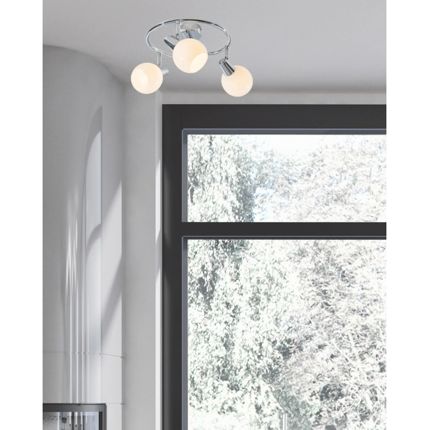LED Oświetlenie punktowe DOXY 3xE14/4W/230V chrom błyszczący