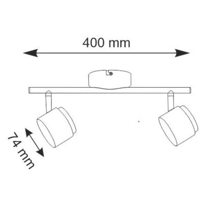 LED Oświetlenie punktowe KUBIK 2xLED/4,2W/230V białe