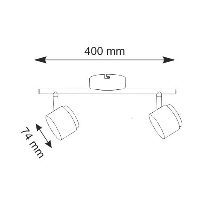 LED Oświetlenie punktowe KUBIK 2xLED/4,2W/230V białe