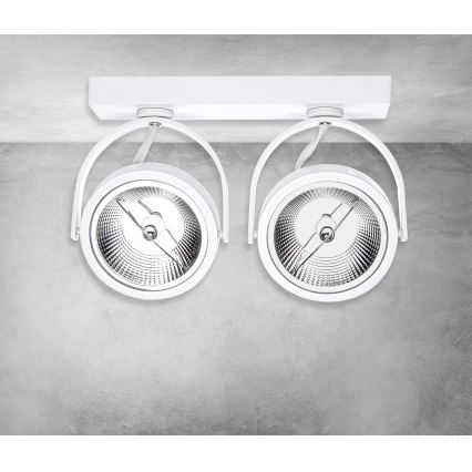 LED Oświetlenie punktowe LUGAR 2xAR111 - GU10/25W/230V