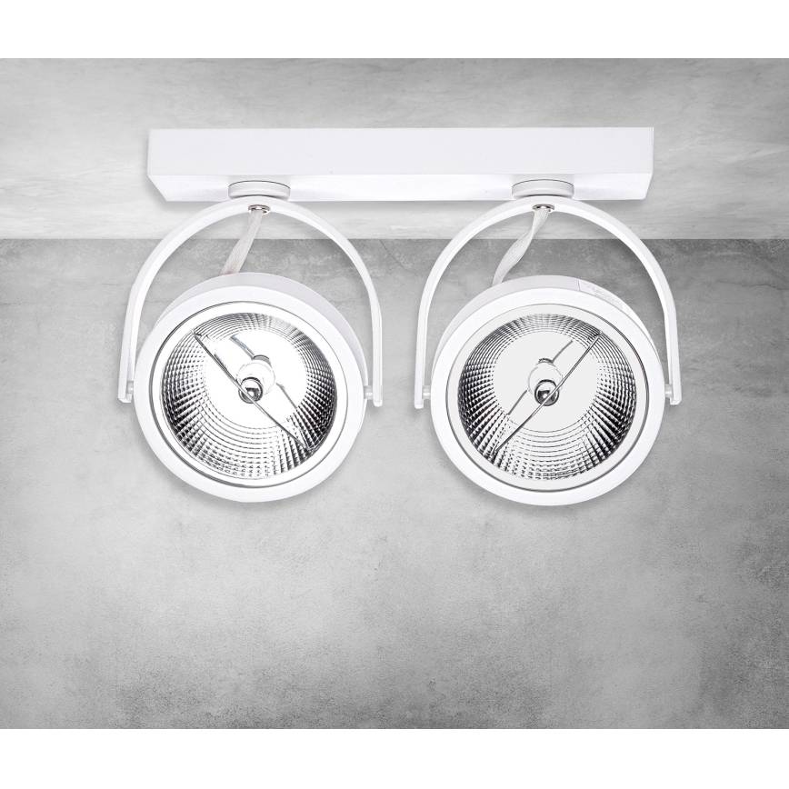 LED Oświetlenie punktowe LUGAR 2xAR111 - GU10/25W/230V