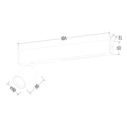 LED Oświetlenie punktowe MAGNET LED/5W/230V + 1xGU10/60W 3000/4000K czarny