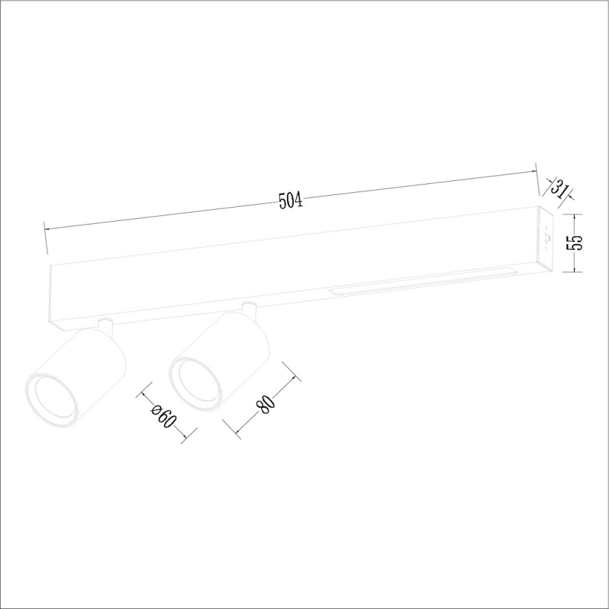 LED Oświetlenie punktowe MAGNET LED/5W/230V + 2xGU10/60W 3000/4000K biały