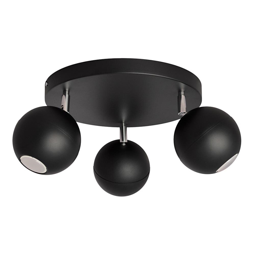 LED Oświetlenie punktowe MIDWAY 3xGU10/4,8W/230V czarne