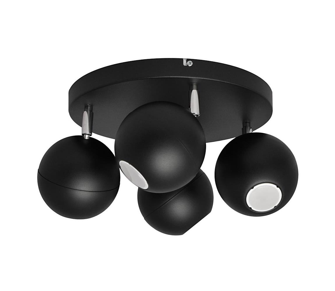 LED Oświetlenie punktowe MIDWAY 4xGU10/6,5W/230V czarne