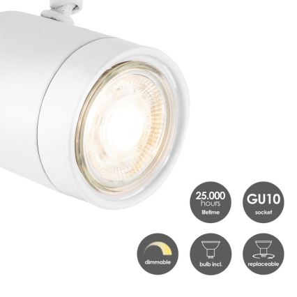 LED Oświetlenie punktowe ściemnialne MANU 1xGU10/5,8W/230V biały