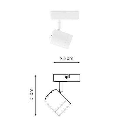 LED Oświetlenie punktowe ściemnialne MANU 1xGU10/5,8W/230V biały