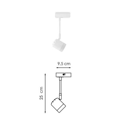 LED Oświetlenie punktowe ściemnialne MANU 1xGU10/5,8W/230V biały