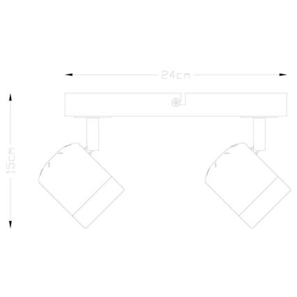 LED Oświetlenie punktowe ściemnialne MANU 2xGU10/5,8W/230V biały