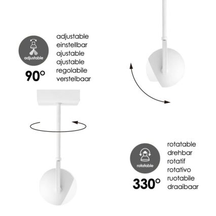 LED Oświetlenie punktowe ściemnialne NOP 1xGU10/5,8W/230V biały