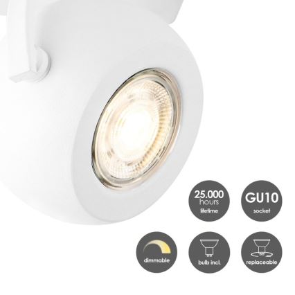 LED Oświetlenie punktowe ściemnialne NOP 1xGU10/5,8W/230V biały