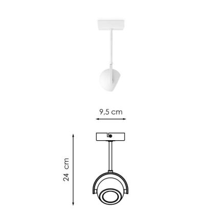 LED Oświetlenie punktowe ściemnialne NOP 1xGU10/5,8W/230V biały