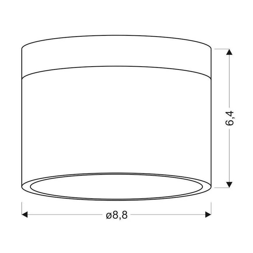 LED Oświetlenie punktowe TUBA LED/9W/230V białe/czarne