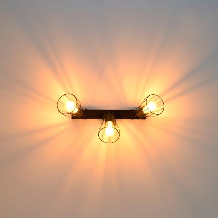 LED Oświetlenie punktowe TUBE II 3xE27/15W/230V czarny