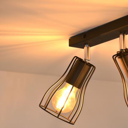 LED Oświetlenie punktowe TUBE II 3xE27/15W/230V czarny