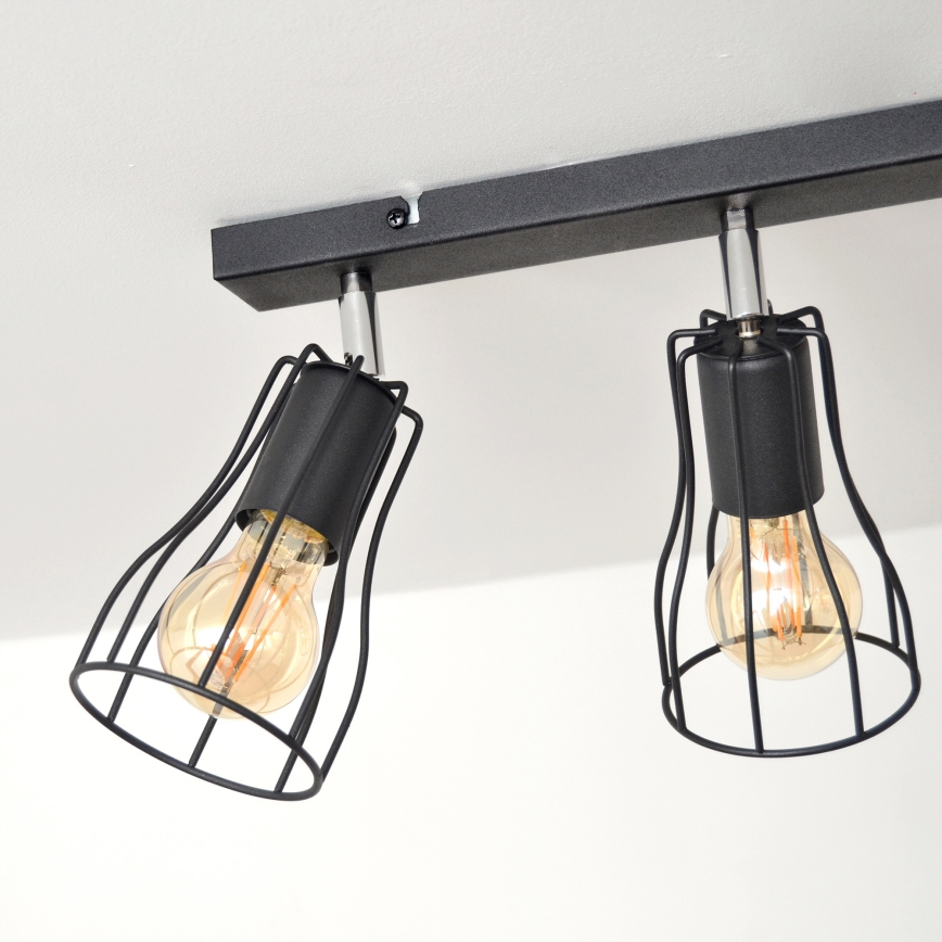 LED Oświetlenie punktowe TUBE II 3xE27/15W/230V czarny
