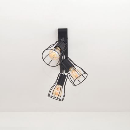 LED Oświetlenie punktowe TUBE II 3xE27/15W/230V czarny