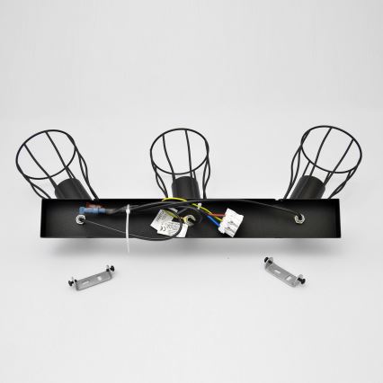 LED Oświetlenie punktowe TUBE II 3xE27/15W/230V czarny