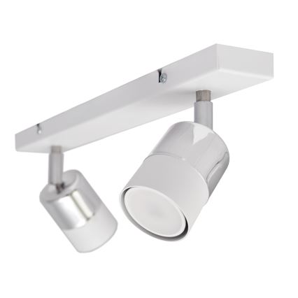 LED Oświetlenie punktowe TUBSSON 2xGU10/4,8W/230V biały/chrom błyszczący