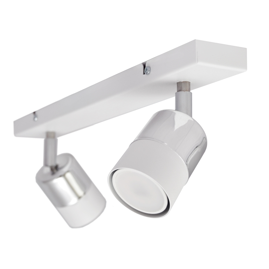 LED Oświetlenie punktowe TUBSSON 2xGU10/4,8W/230V biały/chrom błyszczący