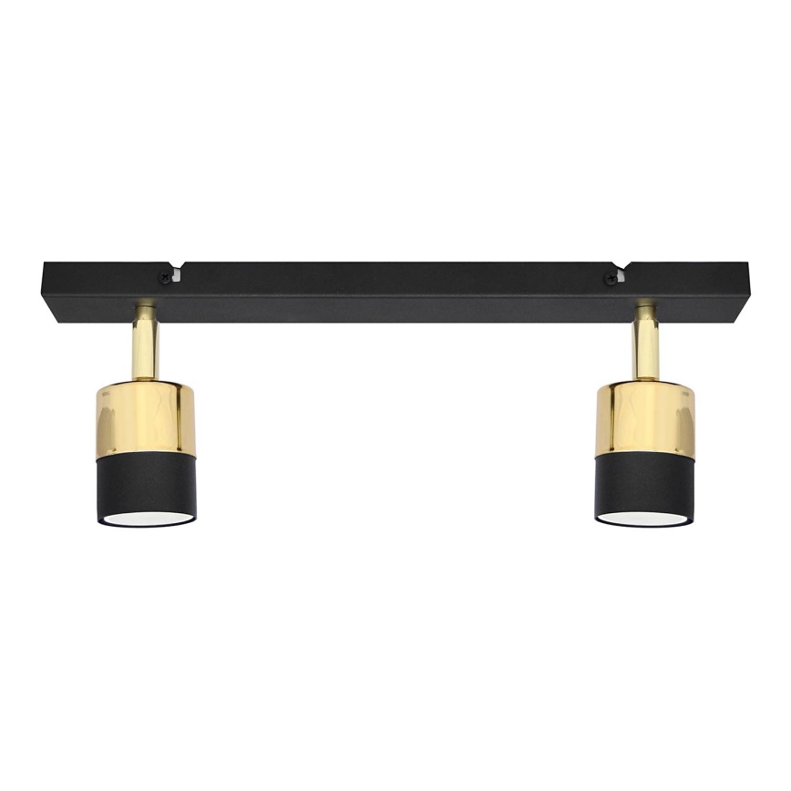 LED Oświetlenie punktowe TUBSSON 2xGU10/4,8W/230V czarne/złote