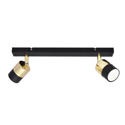 LED Oświetlenie punktowe TUBSSON 2xGU10/4,8W/230V czarne/złote