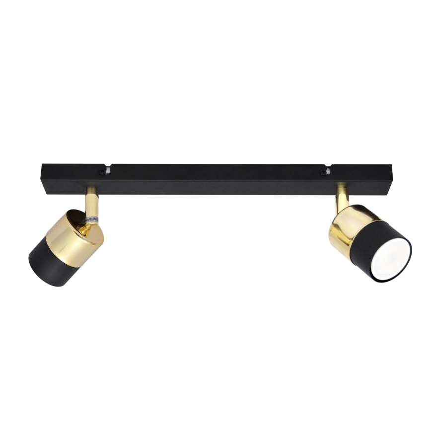 LED Oświetlenie punktowe TUBSSON 2xGU10/4,8W/230V czarne/złote