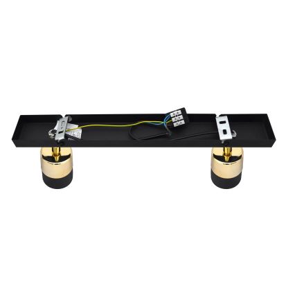 LED Oświetlenie punktowe TUBSSON 2xGU10/4,8W/230V czarne/złote