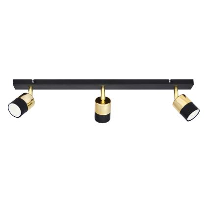LED Oświetlenie punktowe TUBSSON 3xGU10/4,8W/230V czarne/złote