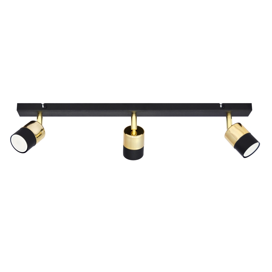 LED Oświetlenie punktowe TUBSSON 3xGU10/4,8W/230V czarne/złote