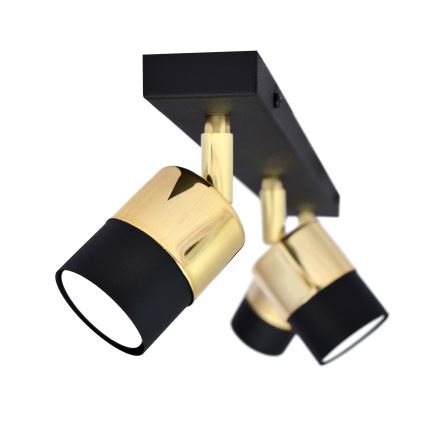 LED Oświetlenie punktowe TUBSSON 3xGU10/4,8W/230V czarne/złote