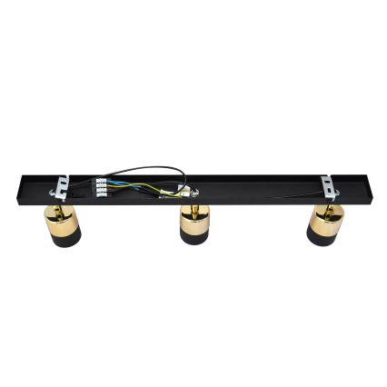 LED Oświetlenie punktowe TUBSSON 3xGU10/4,8W/230V czarne/złote
