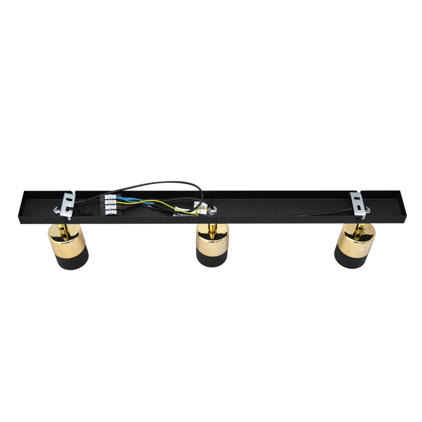 LED Oświetlenie punktowe TUBSSON 3xGU10/4,8W/230V czarne/złote
