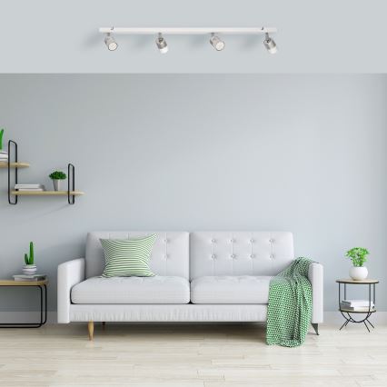 LED Oświetlenie punktowe TUBSSON 4xGU10/4,8W/230V biały/chrom błyszczący