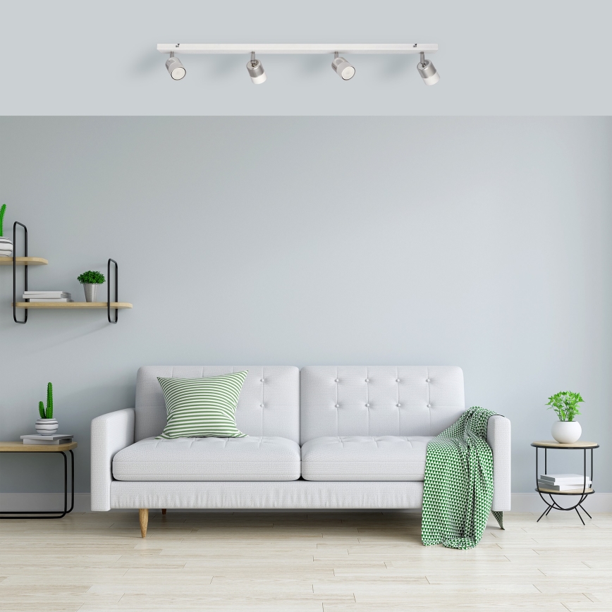 LED Oświetlenie punktowe TUBSSON 4xGU10/4,8W/230V biały/chrom błyszczący