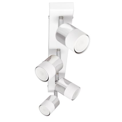 LED Oświetlenie punktowe TUBSSON 4xGU10/4,8W/230V biały/chrom błyszczący