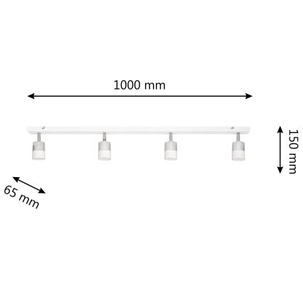 LED Oświetlenie punktowe TUBSSON 4xGU10/4,8W/230V biały/chrom błyszczący