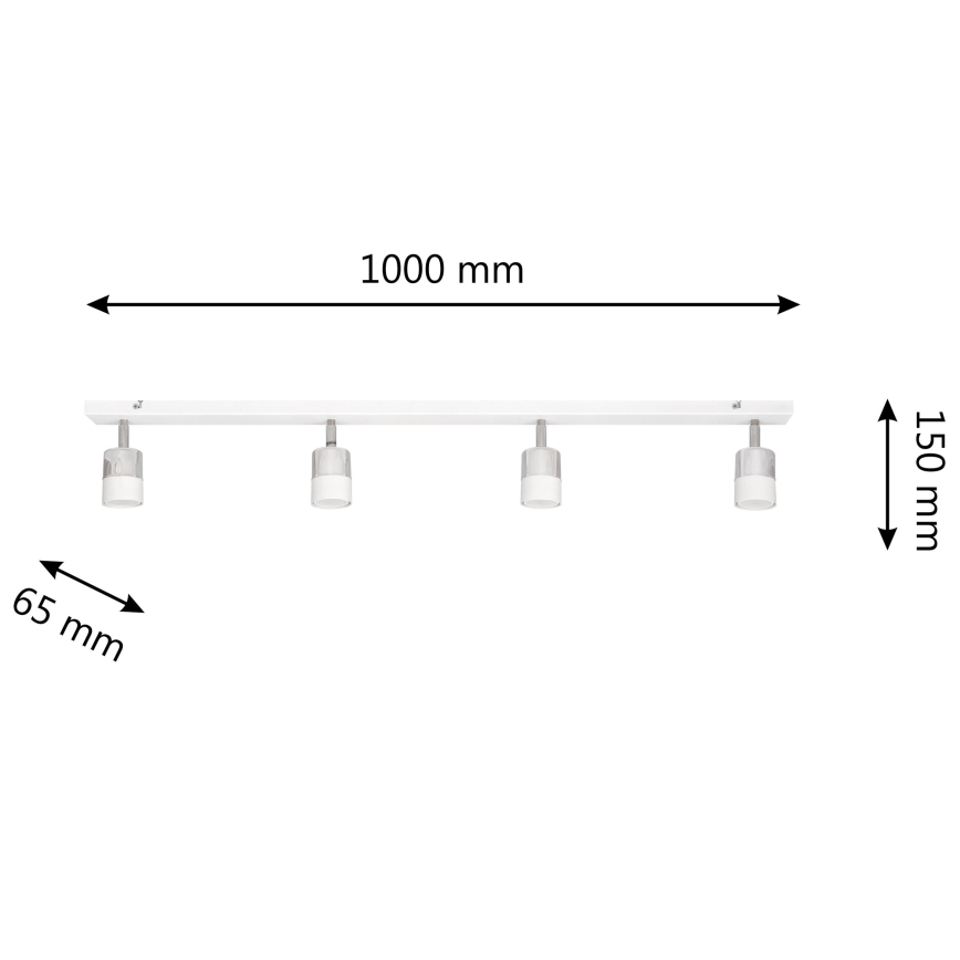 LED Oświetlenie punktowe TUBSSON 4xGU10/4,8W/230V biały/chrom błyszczący