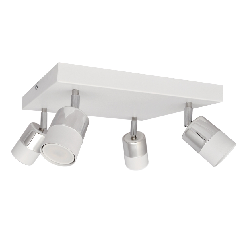 LED Oświetlenie punktowe TUBSSON 4xGU10/4,8W/230V biały/chrom błyszczący