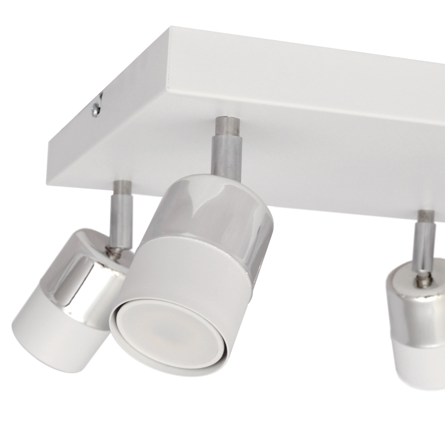 LED Oświetlenie punktowe TUBSSON 4xGU10/4,8W/230V biały/chrom błyszczący