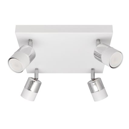 LED Oświetlenie punktowe TUBSSON 4xGU10/4,8W/230V biały/chrom błyszczący