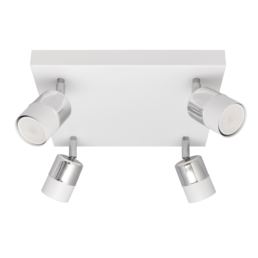 LED Oświetlenie punktowe TUBSSON 4xGU10/4,8W/230V biały/chrom błyszczący