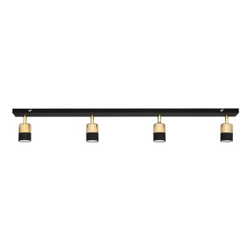 LED Oświetlenie punktowe TUBSSON 4xGU10/4,8W/230V czarne/złote