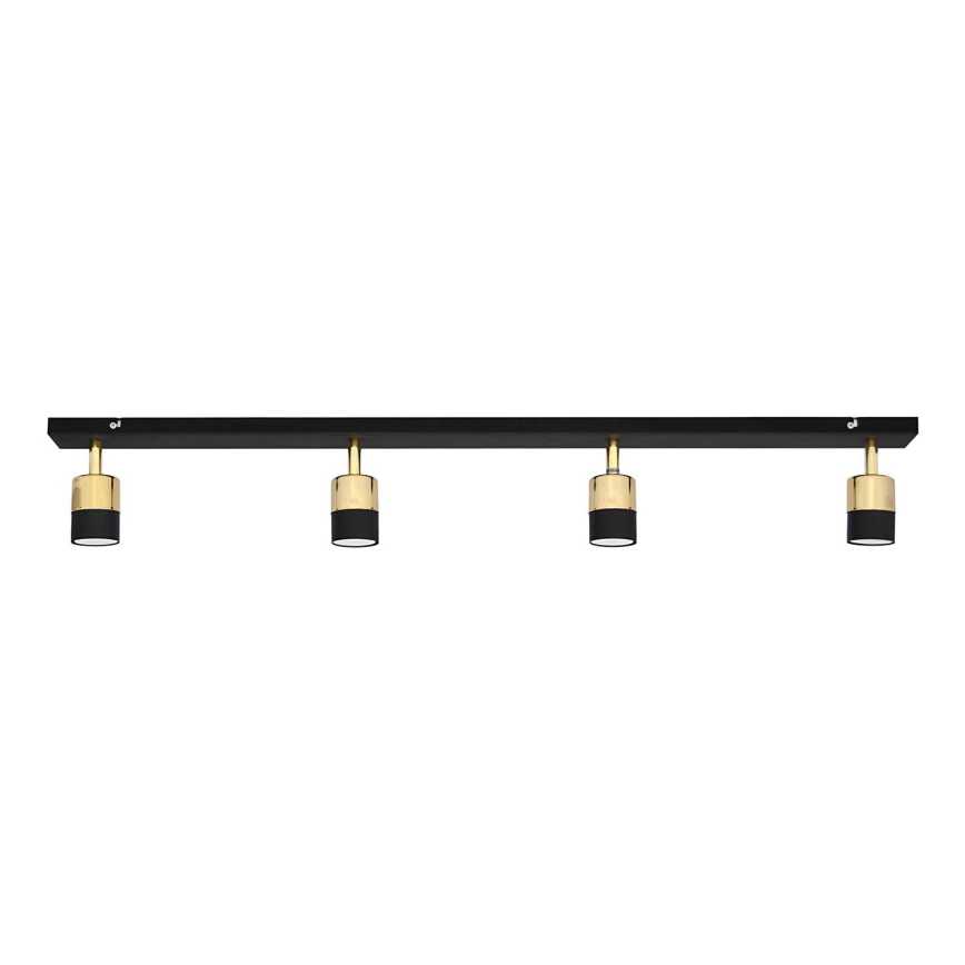 LED Oświetlenie punktowe TUBSSON 4xGU10/4,8W/230V czarne/złote