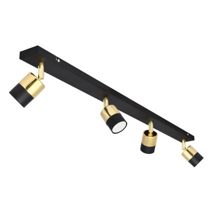 LED Oświetlenie punktowe TUBSSON 4xGU10/4,8W/230V czarne/złote