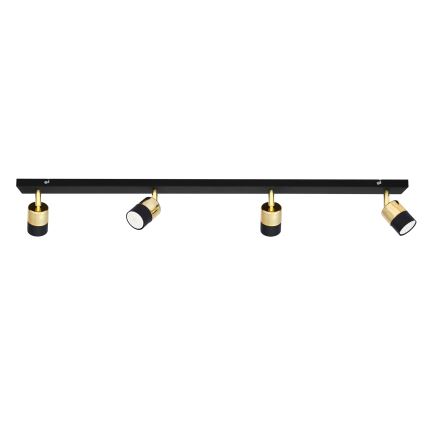 LED Oświetlenie punktowe TUBSSON 4xGU10/4,8W/230V czarne/złote